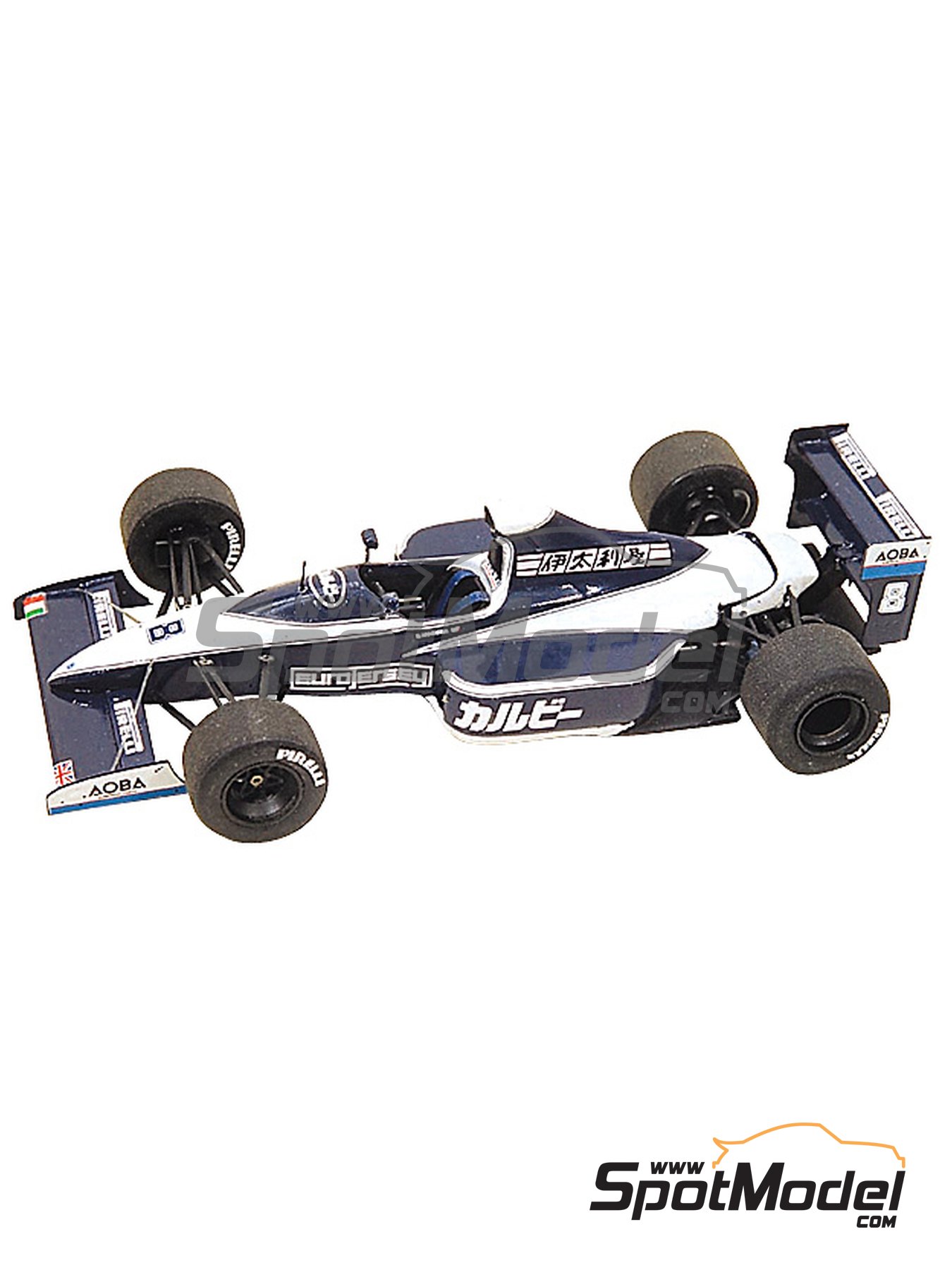 Tameo Kits TMK122: Car scale model kit 1/43 scale - Brabham Judd BT59  Brabham Racing Organisation Team sponsored by Aoba Eurojersey #7, 8 - David  Brabham (AU), Stefano Modena (IT) - Japanese